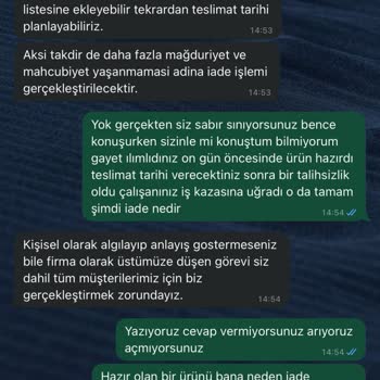 Sipariş Teslimatında Aksaklık Ve İade Sorunu