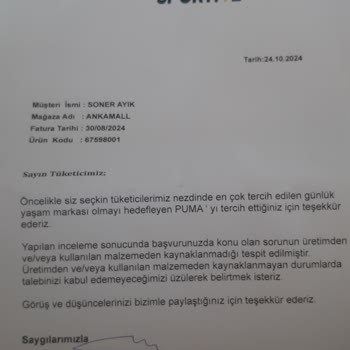 Sportive Mağazasından Aldığım Puma Eşofman Altında Kalite Sorunu