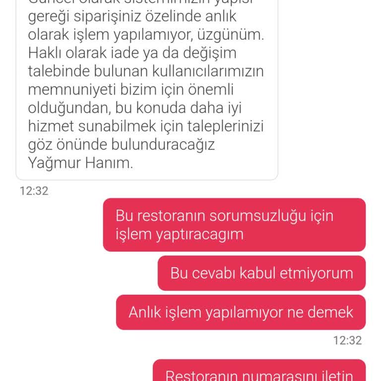Zincir Restoran Siparişlerinde Karşılaşılan Sorunlar