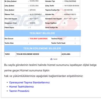 Aras Kargo'nun Gece Yarısı Teslimat Sorunu