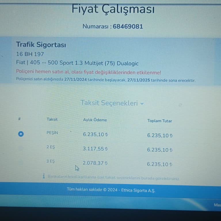 Sigorta Teklifinde Fiyat Şoku: İnternet Sitesi Ve Acente Arasındaki Tutarsızlık