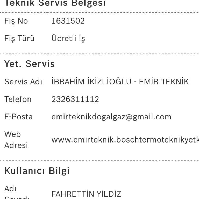 Bosch Teknik Servisi İle İletişim Sorunu Ve Yanıltıcı Bilgilendirme