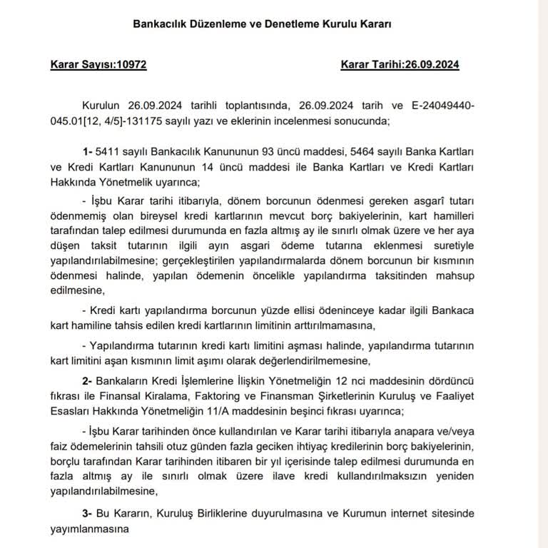 Kredi Kartı Borcu Yapılandırmasında Anlaşmazlık