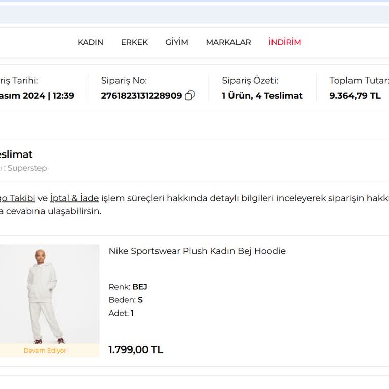 Kayıp Ürün Ve Yetersiz Müşteri Hizmetleri: SuperStep İndirimi Sonrası Mağduriyet