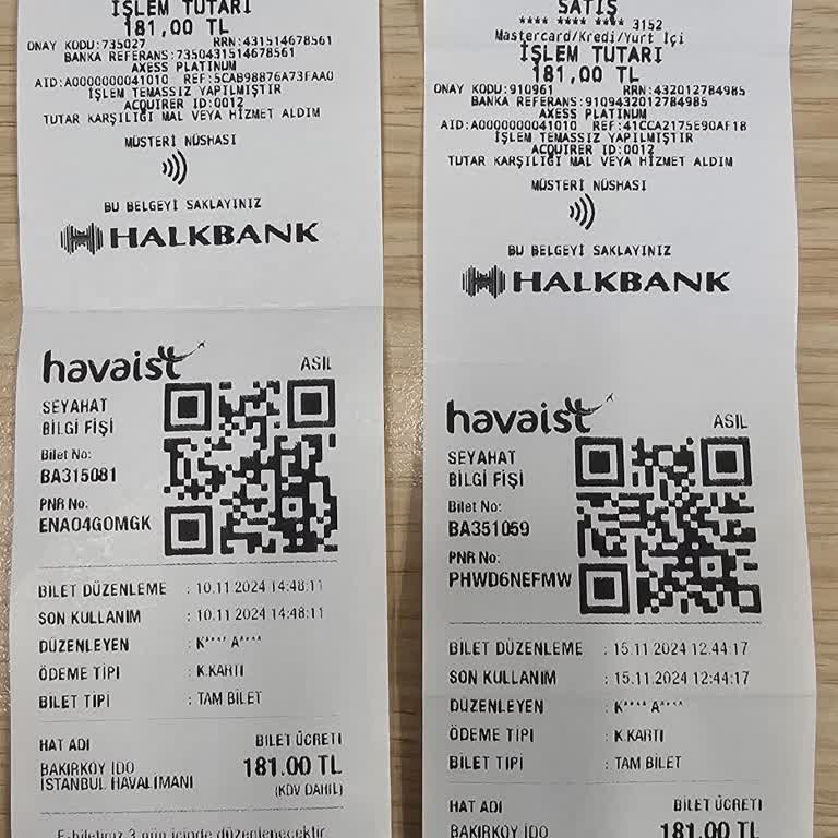 Havaist Bilet Faturası Sorunu