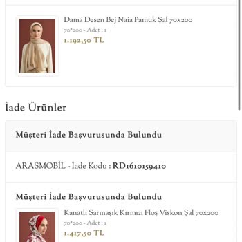 İade İşleminde İletişim Sorunu