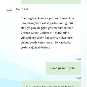 Spinco'da Yatırım Çekim Sorunu Ve Mağduriyet