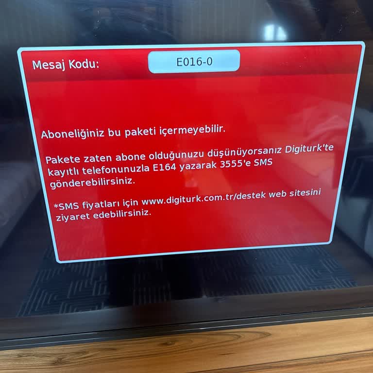 Digiturk E016-0 Hatası: Ödediğimiz Kanallara Erişemiyoruz