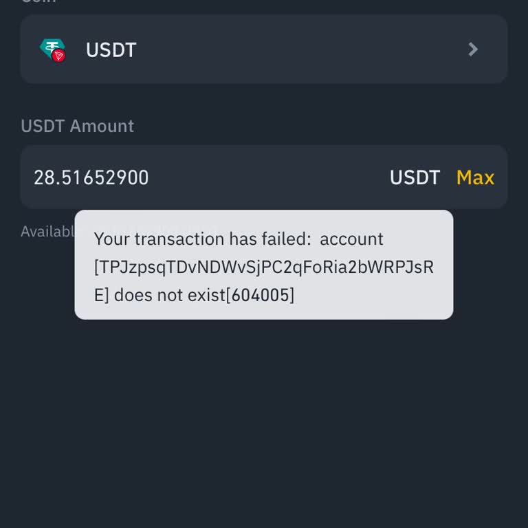 Binance Wallet'ta Para Transferi Sorunu
