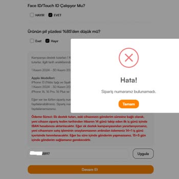Trendyol'da Sipariş Numarası Hatası Ve Müşteri Hizmetleri Sorunu