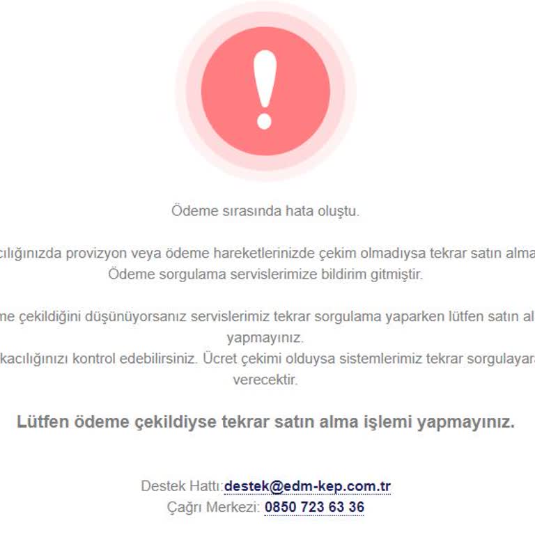 Kep Başvurusunda Ödeme Hatası Ve İletişim Sorunları