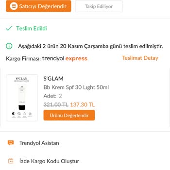 S'glam Ve Trendyol Şikayeti
