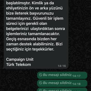 Türk Telekom Adına Sahte Arama Ve Kimlik Bilgisi Talebi