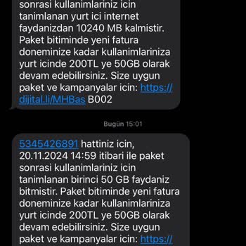 50 GB İnternet Paketi Hızla Tüketildi!