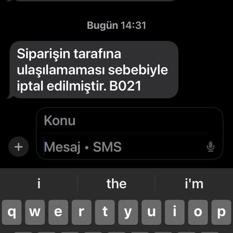 Sipariş İptali Ve Para İadesi Sorunu
