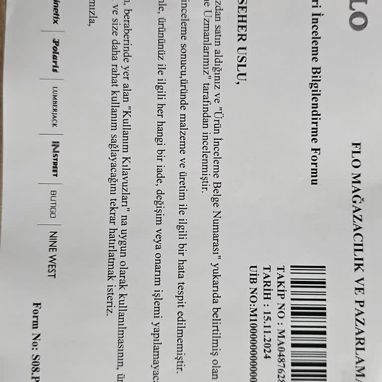 FLO Mağazacılık'tan Alınan Ayakkabıda Değişim Sorunu