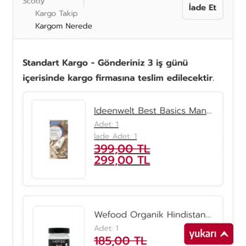 Eksik Gönderilen Sipariş Ve Geciken Ücret İadesi