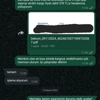 Ücret İadesi Yapılmayan Sipariş Ve İletişim Sorunları