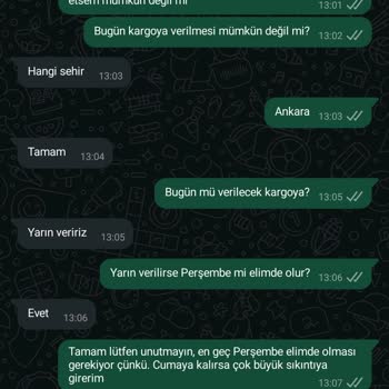 Ücret İadesi Yapılmayan Sipariş Ve İletişim Sorunları