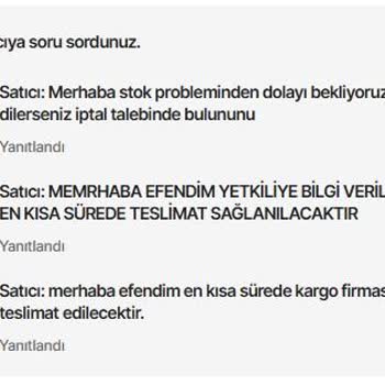 Teslim Edilmeyen Derin Dondurucu Ve İletişim Sorunları