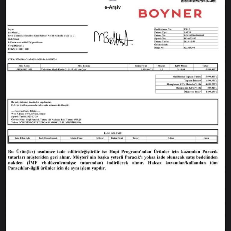 Boyner'den Aldığım Çantanın Yazıları Deforme Oldu!