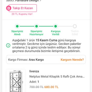 Trendyol Furnature Design Kargo Sorunu!