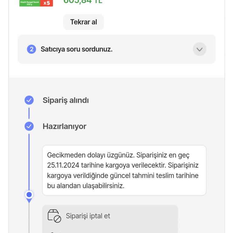 Geciken Kargo Ve Yanıltıcı Bilgilendirme