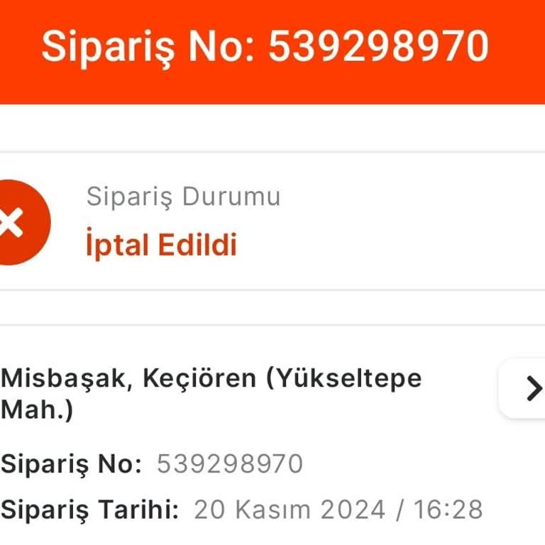 Misbaşak İletişimsiz İptal Edilen Siparişin Hayal Kırıklığı!