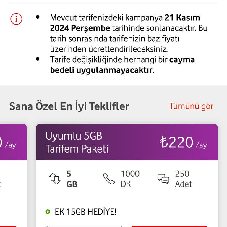 Vodafone'un Taahhüt Sonrası Zamları Ve Kötü Seçenekler