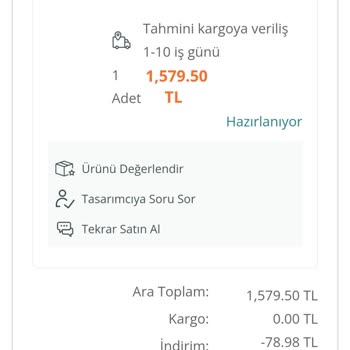 Siparişin Kargoya Verilmemesi