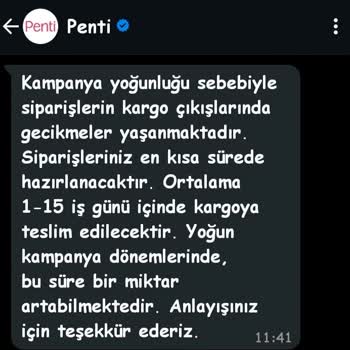 Penti Siparişim Neden Hala Kargoya Verilmedi
