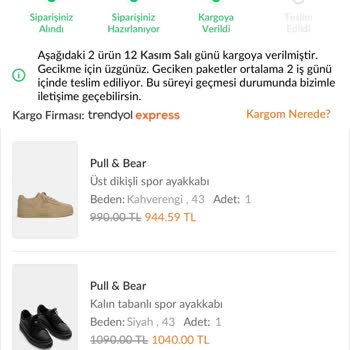 Trendyol Ve Kargo Hizmetinde Büyük Hayal Kırıklığı