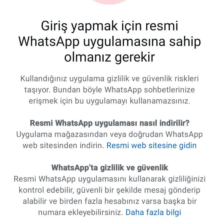 WhatsApp Giriş Sorunu Ve Bilgi Talebi