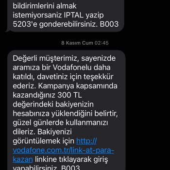 Vodafone Kampanyasında Eksik Ödeme Sorunu