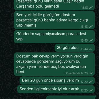 Eksik Gönderilen Sipariş Ve İletişimsizlik