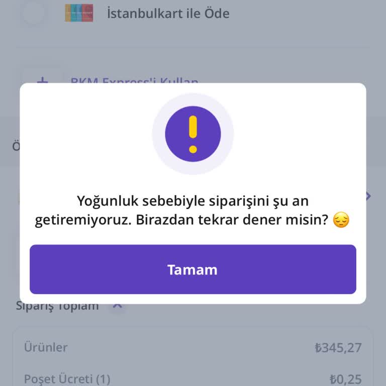 Getir'de Yoğunluk Ve Ulaşılamayan Müşteri Hizmetleri