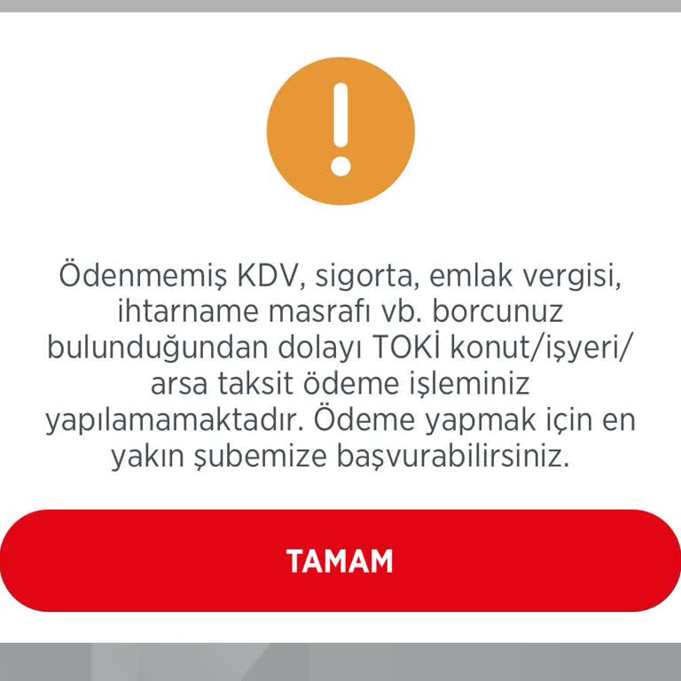 TOKİ Taksit Ödemesinde Karşılaşılan Sorun