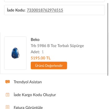 Kullanılmış Ürün Ve İade Sorunu: Beko Elektrikli Süpürge