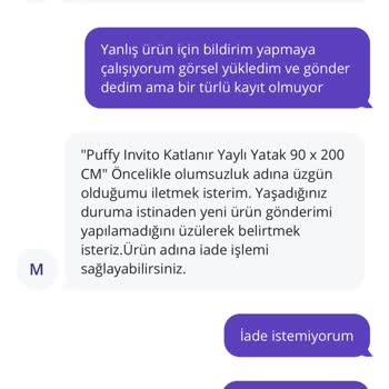 Yanlış Yatak Gönderimi Ve Yetersiz Müşteri Hizmetleri