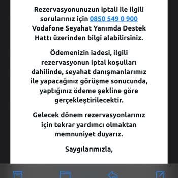 Vodafone Bilet İptali Sonrası İade Edilmeyen Ücret Sorunu