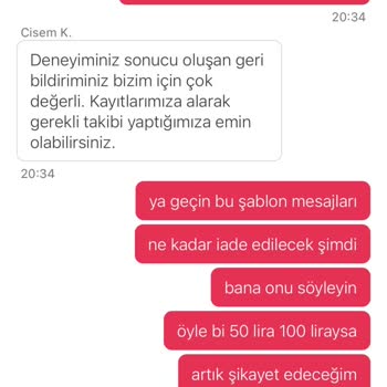 Eksik Sipariş Ve Yetersiz Geri Ödeme