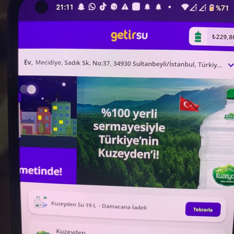 Getir Su Siparişi Sorunu Ve İptal Bildirimi