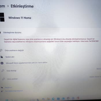 Geçersiz Windows 11 Lisans Anahtarı Sorunu