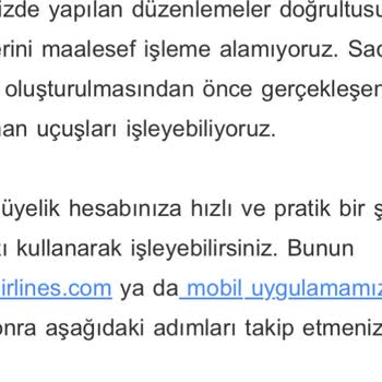 THY'nin Eksik Mil İşlemleri Ve Müşteri Hizmetleri Sorunu