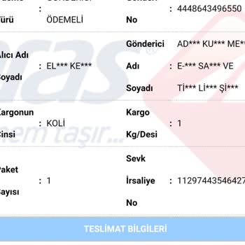 Aras Kargo Otosansit Şubesi Adres Sorunu Ve Teslimat Problemi