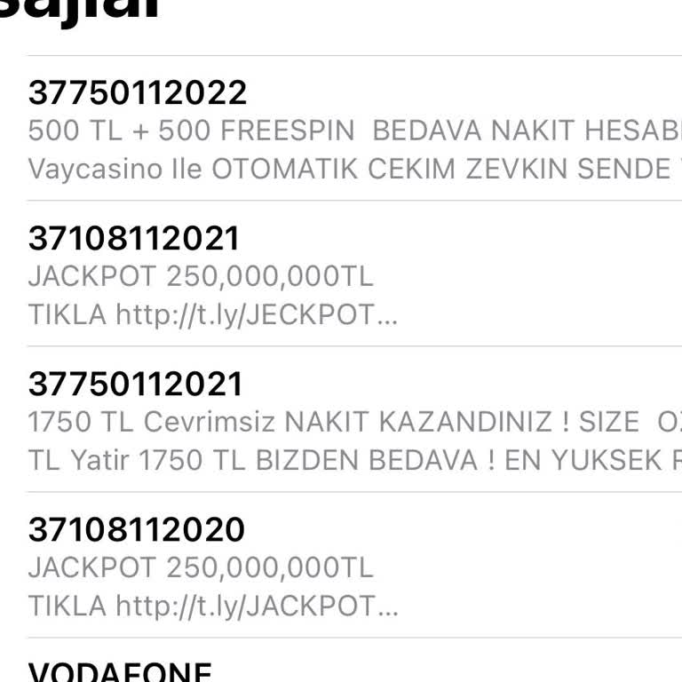 Vodafone'dan Gelen Sürekli Mesajlar İçin Çözüm Arayışı