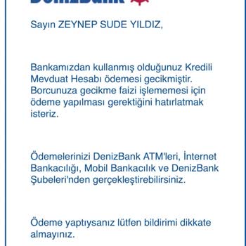 Denizbank'ta Anlamsız Borç Çilesi