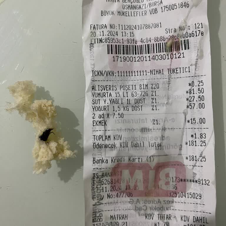 BİM'den Aldığım Ekmeklerden Böcek Ve Vida Çıktı!