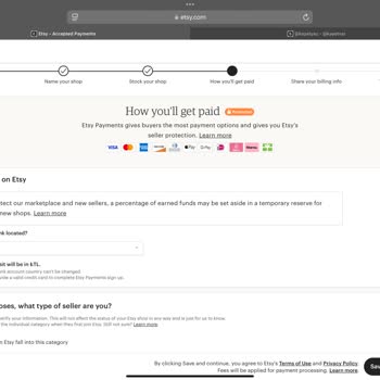 Etsy Mağaza Açma Adımında Ödeme Sorunu