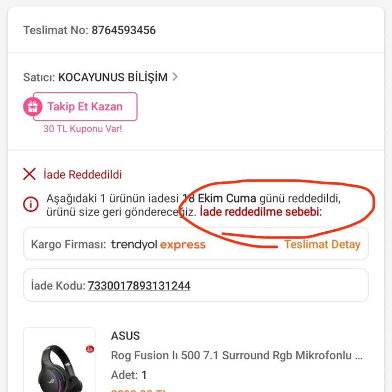 Trendyol'da İade Sorunu Ve Destek Eksikliği